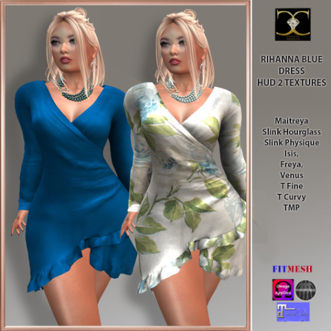 Rihanna Blue Dress – Cristal’s Creations